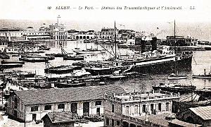 ALGER - PORT - STATION DES TRANSATLANTIQUES ET AMIRAUTE